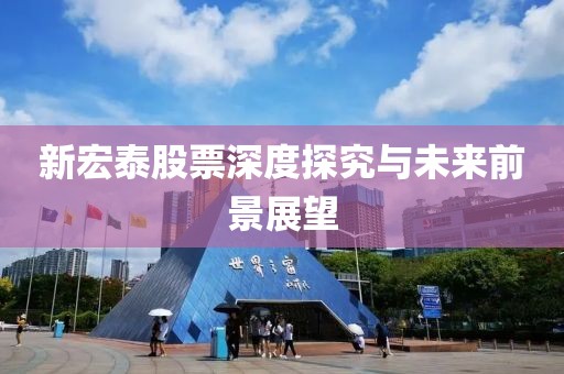 新宏泰股票深度探究與未來(lái)前景展望
