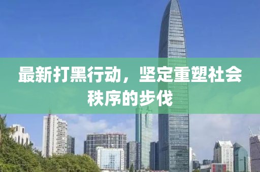 最新打黑行動(dòng)，堅(jiān)定重塑社會(huì)秩序的步伐