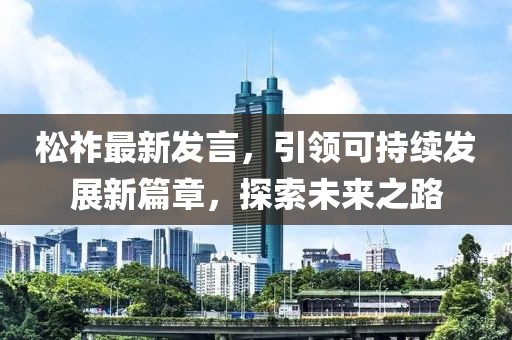 松祚最新發(fā)言，引領(lǐng)可持續(xù)發(fā)展新篇章，探索未來之路