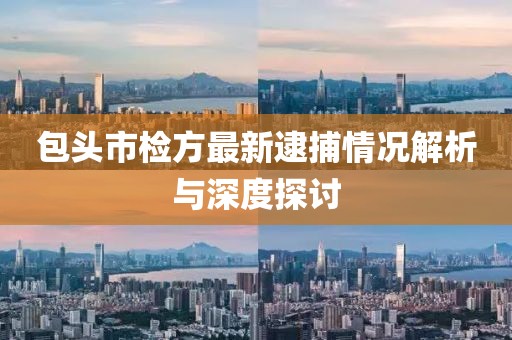 包頭市檢方最新逮捕情況解析與深度探討