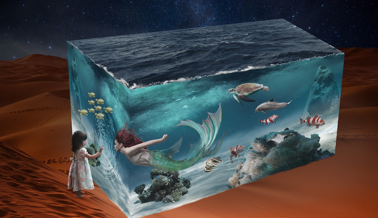 海洋奇幻之旅，魚與動漫的夢幻交融